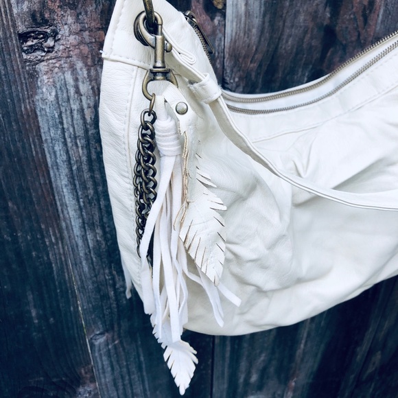 NWOT - Faux Leather Boho Bag - Cream - Picture 6 of 7